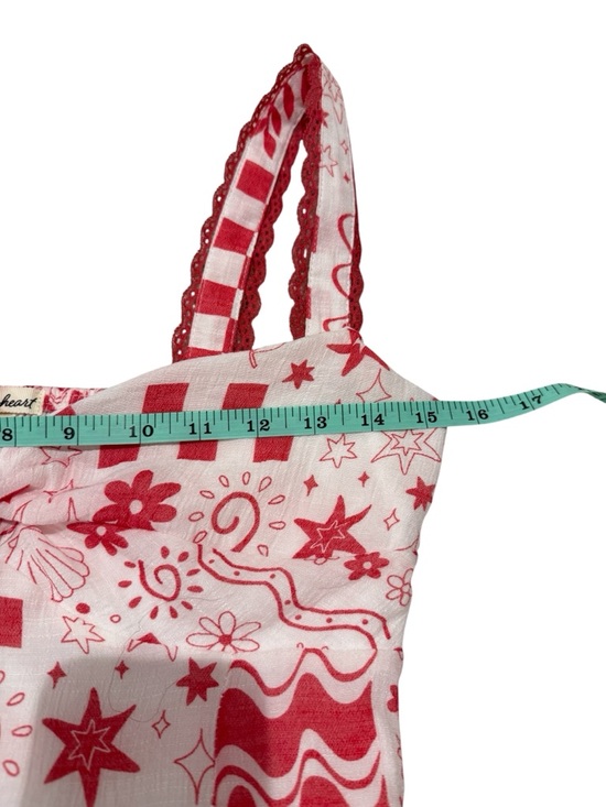 💜5/$50💜 Derek Heart Red and White Geometric Maxi Dress - Picture 6 of 12